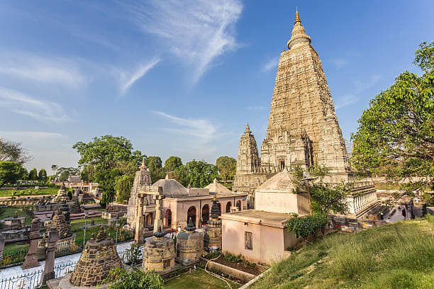 Mahabodhi Temple in Bodh Gaya, a UNESCO World Heritage Buddhist site.